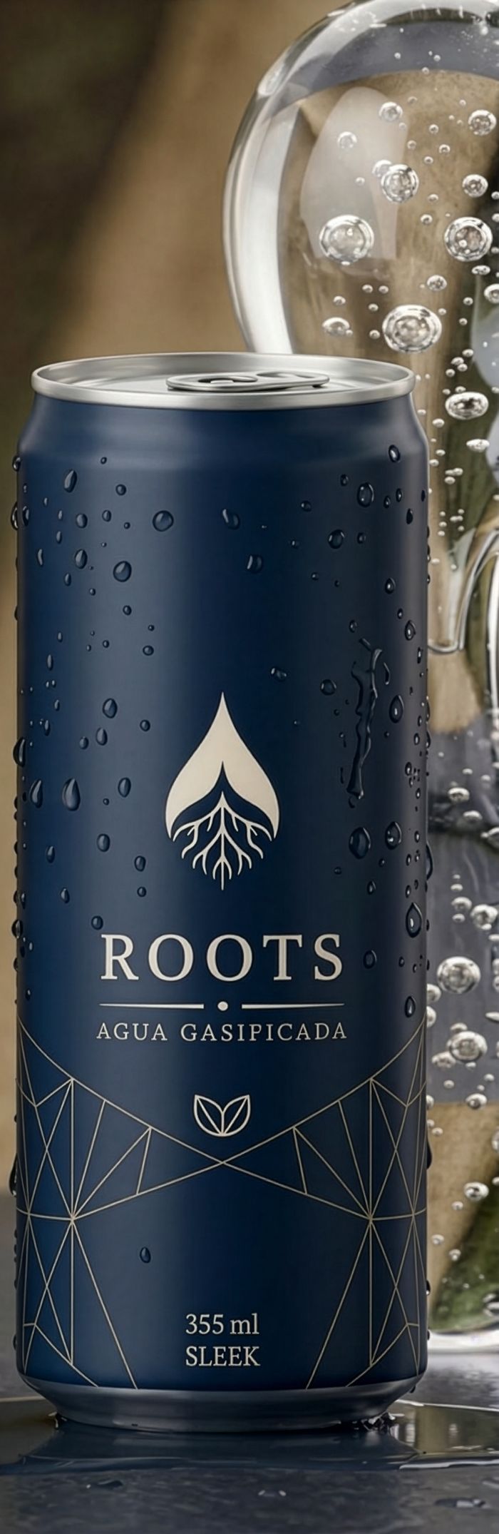 Lata ROOTS Agua Gasificada, 355 ml